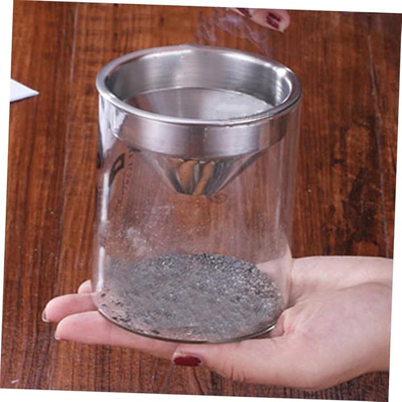 Polished Stainless Steel Funnel Ashtray with Lid Indoor Outdoor Desktop Smoking Accessory - Image 5